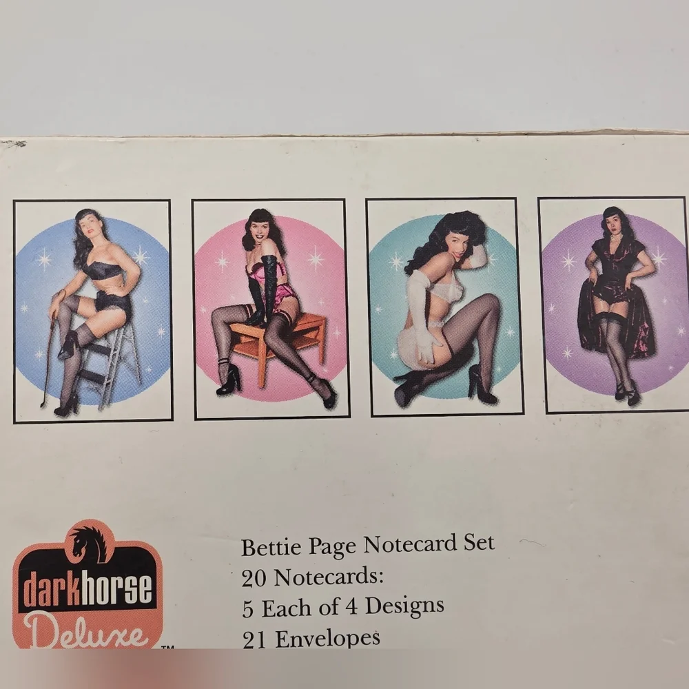 NEW Vintage 2006 Bettie Page Pinup Notecard Set New In Box 3161-BG